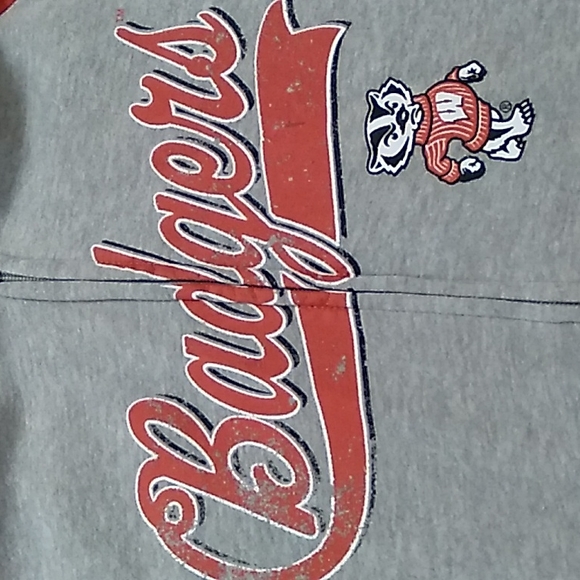 NCAA Wisconsin Badgers Graphic Print Full-Zip Hooded Sweatshirt Sz XL - Picture 4 of 5